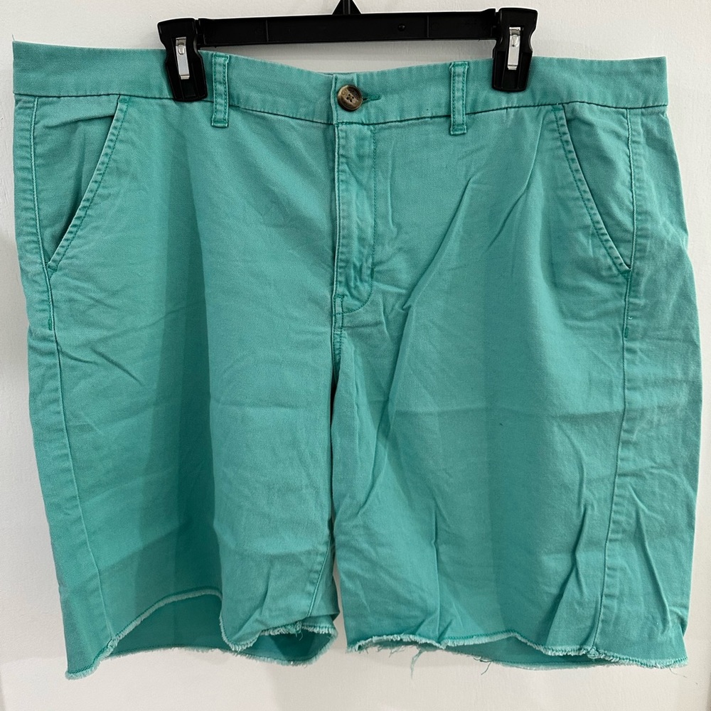 AEO Teal Boyfriend Bermuda Shorts